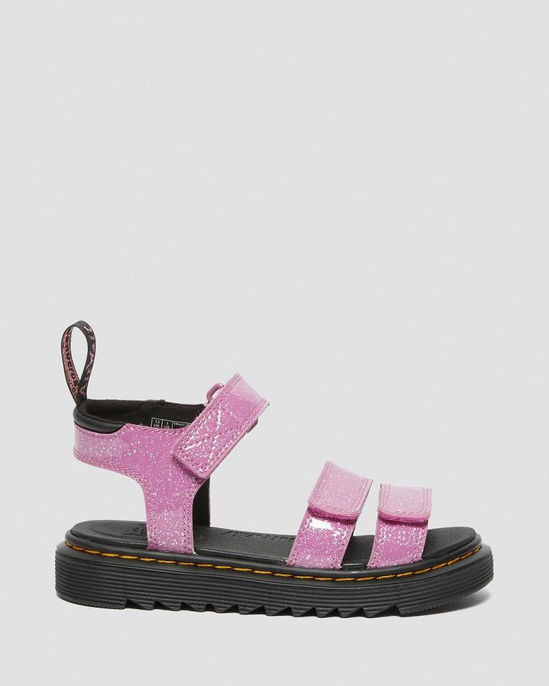 Sandalias Dr Martens Junior Klaire Glitter Niños Rosas | MX 109ILH